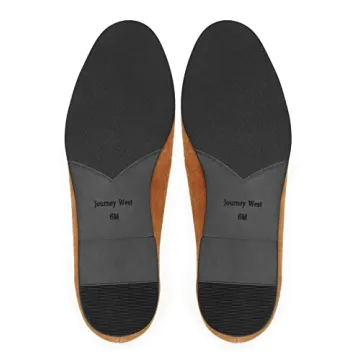 Journey West Suede Tassel Loafer for Women Slip-on Belgian Penny Loafers Shoes for Women