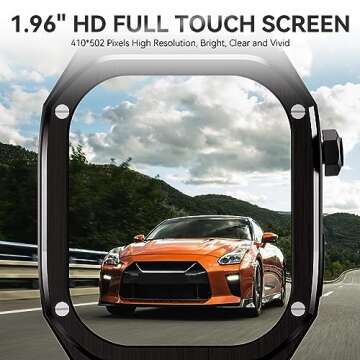 Men Smart Watches with Bluetooth Calling Rugged 1.96" AMOLED HD Big Screen Sports Smartwatches for i...