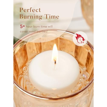 Buy Ashlux White Floating Candles 2 inch 24 Pack