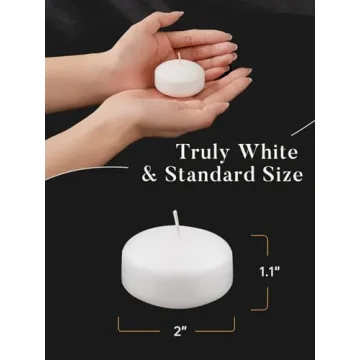 Buy Ashlux White Floating Candles 2 inch 24 Pack
