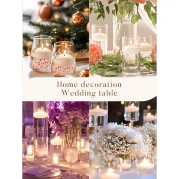 Buy Ashlux White Floating Candles 2 inch 24 Pack