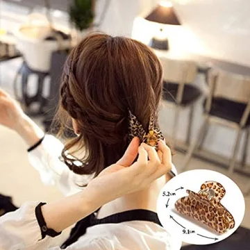 4 Pieces Hair Claw Clips for All Hair Types and Styles