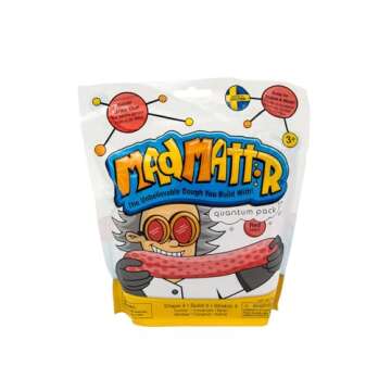 Mad Mattr is The Addictive, Super-Soft, and Satisfying Dough-Like Material That Shapes and molds Easily and Never Dries Out (Red, 10oz)