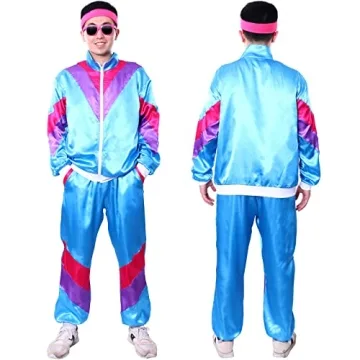 Alaiyaky 80s Men's Tracksuit - Retro Costume for Parties