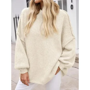 Saodimallsu Oversized Mock Neck Sweater for Women