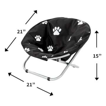 Comfortable Elevated Etna Round Pet Bed for Cats & Dogs