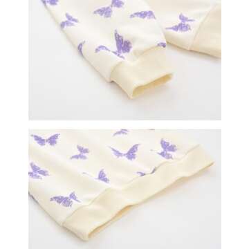 Toddler Crew Neck Sweatshirt for Girls 2T Butterflies
