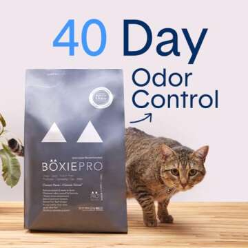Boxie® Probiotic 40 Day Natural Odor Control Cat Litter, 28lb Clumping Clay Kitty Litter