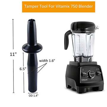 Vitamix Low Profile Tamper for Low Profile 64-Ounce and 40-Ounce Vitamix Containers Only