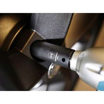 14 Piece MECHMAX Impact Socket Set 1/2 Inch Drive Deep SAE Sizes, 3/8-1-1/4 Inch 6 Point Chrome Vanadium Steel Black Phosphate Finish with Tool Box Storage Case