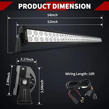 YITAMOTOR LED Light Bar 300W Brightness 52 Inch Combo 2pcs
