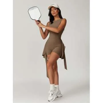 Stylish ABOCIW Women's Tennis Dress with Built-in Shorts