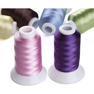 Simthread 63 Brother Colors Embroidery Thread Kit 1000M