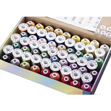 Simthread 63 Brother Colors Embroidery Thread Kit 1000M