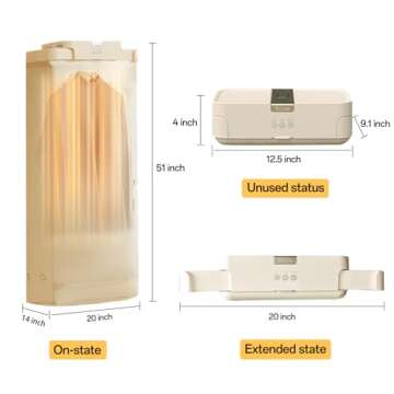 Yulisa Retractable Clothes Dryer 110V Portable 600W for Small Spaces