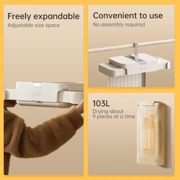 Yulisa Portable Retractable Clothes Dryer for Efficient Drying