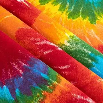 Vibrant Tie-Dyed Summer Fabric By The Yard