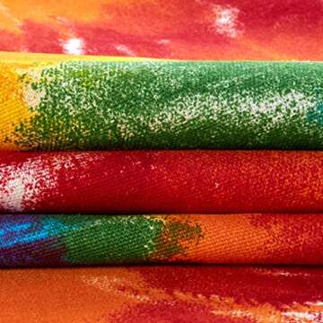 Vibrant Tie-Dyed Summer Fabric By The Yard