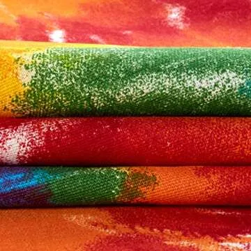 Vibrant Tie-Dyed Summer Fabric By The Yard