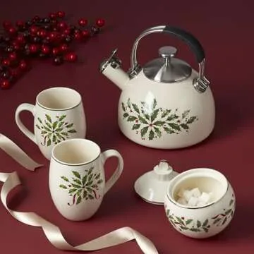 Lenox 892561 Holiday Tea Kettle, Christmas Theme