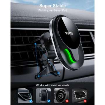 Magnetic Wireless Car Charger for iPhone 14/13/12 Series