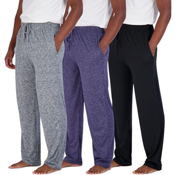 3 Pack:Men's Pajama Pants Cotton Soft Pajamas Men Flannel Bottoms Pj Gift Loungewear Lounge Pants Sl...
