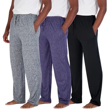 3 Pack:Men's Pajama Pants Cotton Soft Pajamas Men Flannel Bottoms Pj Gift Loungewear Lounge Pants Sl...