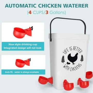 Tgeyd Chicken Feeder and Waterer Set for Easy Poultry Care