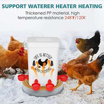 Tgeyd Chicken Feeder and Waterer Set for Easy Poultry Care