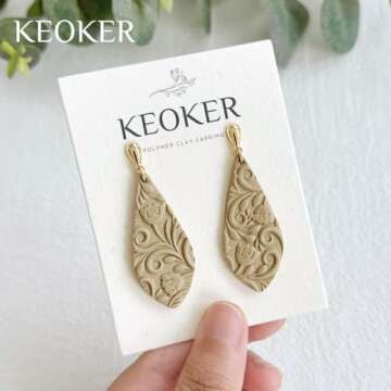 KEOKER Polymer Clay Texture Roller for Earrings