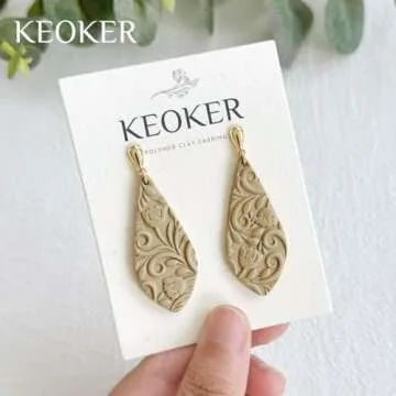 KEOKER Polymer Clay Texture Roller for Earrings