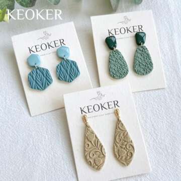 KEOKER Polymer Clay Texture Roller for Earrings