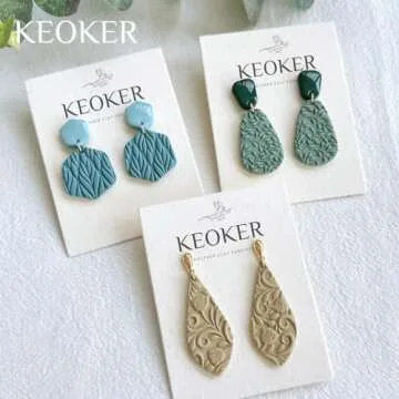 KEOKER Polymer Clay Texture Roller for Earrings