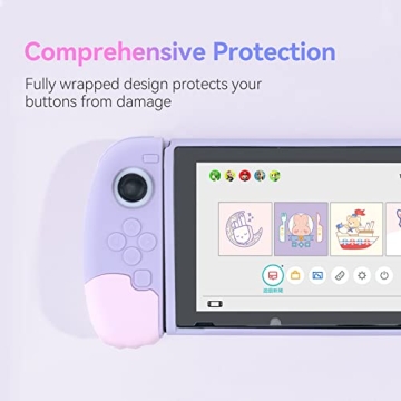 Cute Purple Silicone Case for Nintendo Switch Joy-Cons