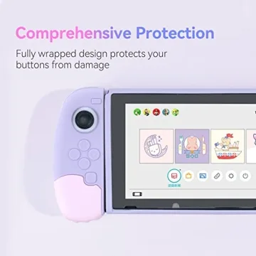 Cute Purple Silicone Case for Nintendo Switch Joy-Cons