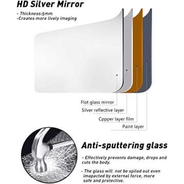 TinyTimes 64"x21" Arched Full Length Mirror, Gold, Wall Mount
