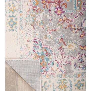 Rugshop Bohemian Vintage Oriental Area Rug 5' x 7' Gray