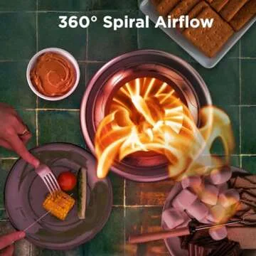 OGERY Stove Tabletop Fire Pit with Stand 7.9 x 6.1 in, Smokeless Firepit Camping Outdoor Table Top Firepit for Urban & Suburbs with Portable Travel Bag, Fueled by Pellets or Wood, Stainless Steel