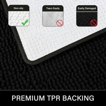 LOCHAS Large Soft Bath Mat Non-Slip Chenille Rug