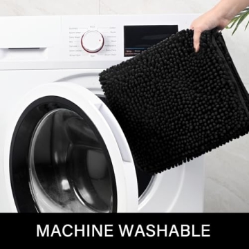 LOCHAS Large Soft Bath Mat Non-Slip Chenille Rug