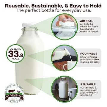 Durable Heavy Glass Milk Bottles for Every Household