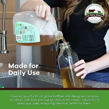 Durable Heavy Glass Milk Bottles for Every Household