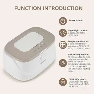 Gzummer Baby Wipe Warmer with Child Lock & USB Power