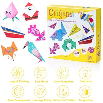 Discover Origami Paper Set for Kids - 300 Sheets, Fun Projects