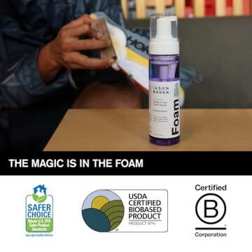 Jason Markk Read-To-Use Foam, Shoe Cleaner, Sneaker Care, Ideal for Footwear, Safe for Leather, Sued...