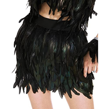 Stylish Miuco Faux Feather A-Line Mini Skirt for Women