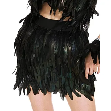 Stylish Miuco Faux Feather A-Line Mini Skirt for Women