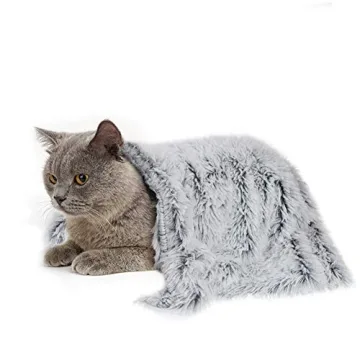 PJYuCien Fluffy Fleece Calming Pet Throw Blanket - Soft, Warm for Small Pets