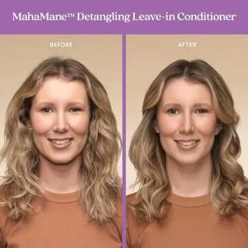 Fable & Mane Leave In Conditioner, 4.7 Fl Oz - Maha Mane Detangler Spray, Silicone-Free Leave In Conditioner for Dry Damaged Hair, Heat Protectant for Hair