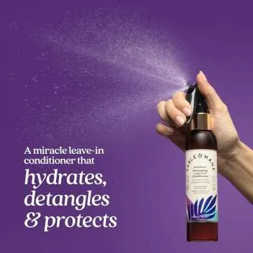 Fable & Mane Leave In Conditioner, 4.7 Fl Oz - Maha Mane Detangler Spray, Silicone-Free Leave In Conditioner for Dry Damaged Hair, Heat Protectant for Hair